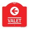 Signmission Designer Series Sign-Valet Left Arrow, Red & White Aluminum Sign, 18" x 18", RW-1818-22771 A-DES-RW-1818-22771 - alternate 1